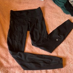 Black lululemon leggings size 6.